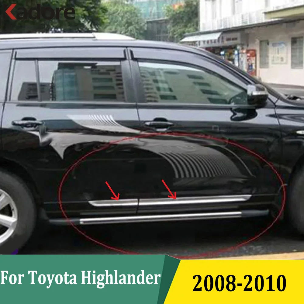 Для Toyota Highlander 2008 2009 2010, молдинг боковой двери, накладка, защитная накладка, украшение, внешние аксессуары, хром
Для Toyota Highlander 2008 2009 2010, молдинг боковой двери, накладка, защитная накладка, украшение, внешние аксессуары, хром