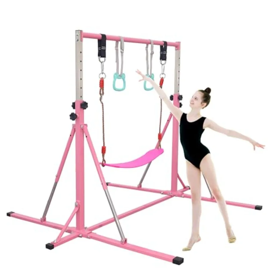 Foldable Gymnastics Bar, 5Feet Horizontal bar, Adjustable Training bar for Ages 3-15, Gymnastics bar, Triangle Stable Structure
Foldable Gymnastics Bar, 5Feet Horizontal bar, Adjustable Training bar for Ages 3-15, Gymnastics bar, Triangle Stable Structure