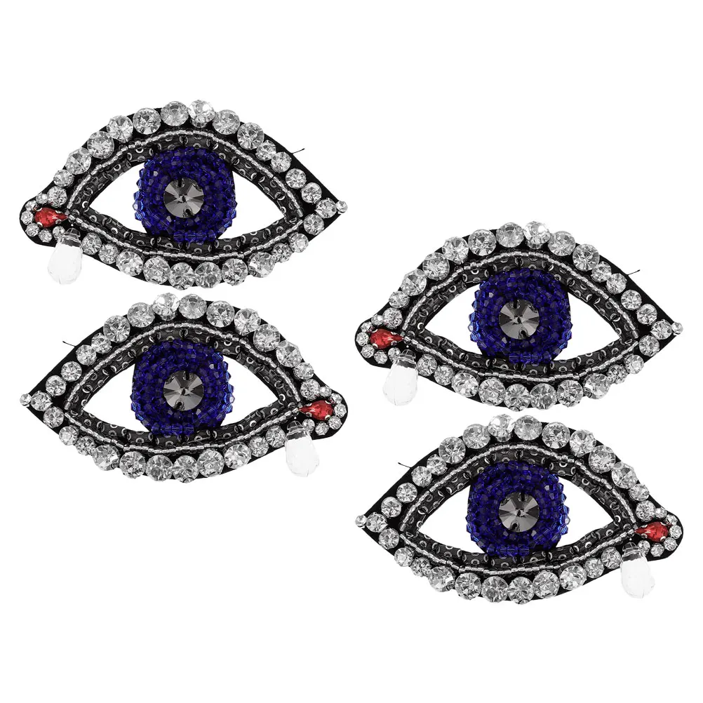 4 Pcs Rhinestone Bead Cloth Patch Pearl Appliques Embellishments Evil Eye Brooch Beaded Patches Sew On Diy Decorative
4 Pcs Rhinestone Bead Cloth Patch Pearl Appliques Embellishments Evil Eye Brooch Beaded Patches Sew On Diy Decorative