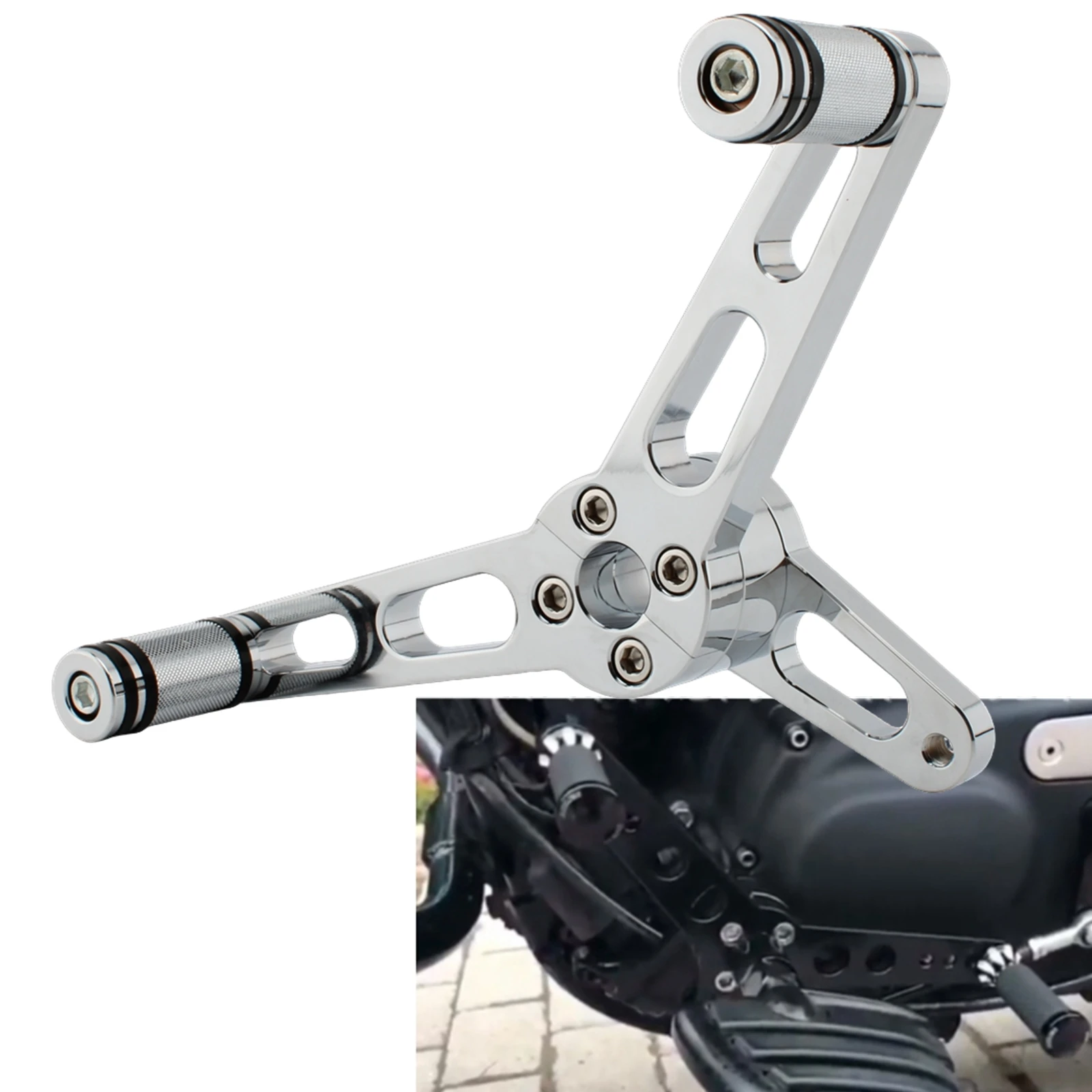 Motorcycle Heel Toe Gear Shifter Shift Lever Foot Peg Pad Kit For Harley Sportster 1200 Custom Roadster Nightster 883 Iron
Motorcycle Heel Toe Gear Shifter Shift Lever Foot Peg Pad Kit For Harley Sportster 1200 Custom Roadster Nightster 883 Iron