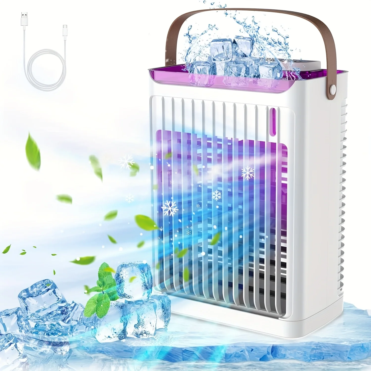Portable Air Conditioner, Personal Mini Air Cooler Cooling Fan, with 5 Wind Speeds, 22.99oz Evaporative Air Conditioner, 7 LED L
Portable Air Conditioner, Personal Mini Air Cooler Cooling Fan, with 5 Wind Speeds, 22.99oz Evaporative Air Conditioner, 7 LED L
