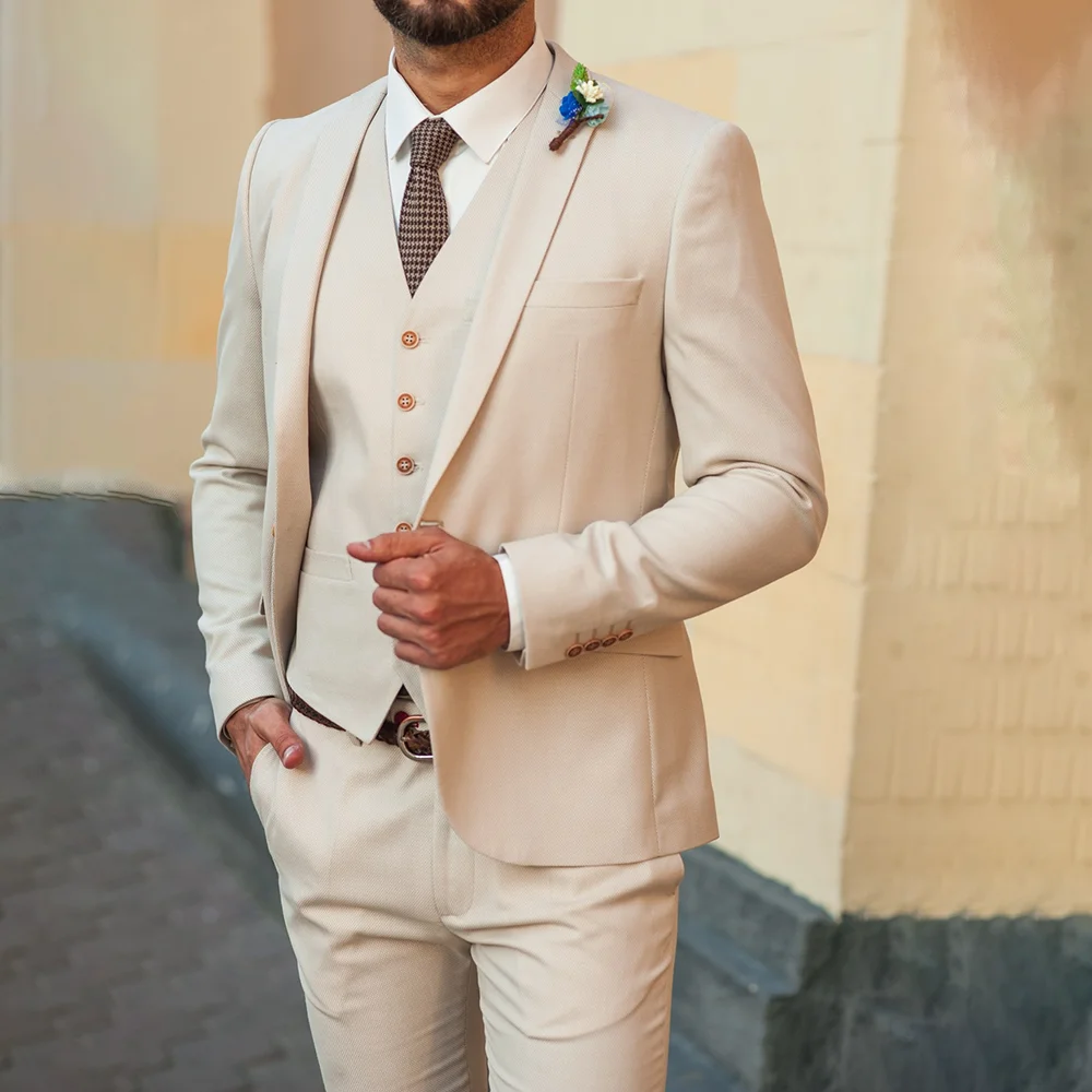 Formal Slim Fit Men's Suit Fashion Chic Single Breasted Notch Lapel Solid Color 3 Piece Jacket Vest Pants Office Meeting Outfit
Formal Slim Fit Men's Suit Fashion Chic Single Breasted Notch Lapel Solid Color 3 Piece Jacket Vest Pants Office Meeting Outfit