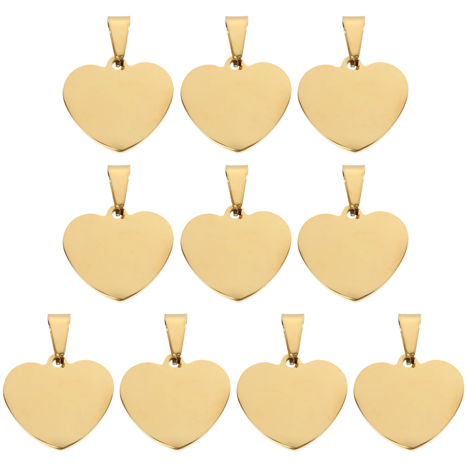 10pcs Heart Shaped Titanium Steel Pendant Charm Bright Metal Accessories for DIY Jewelry Making Crafts Golden Color
10pcs Heart Shaped Titanium Steel Pendant Charm Bright Metal Accessories for DIY Jewelry Making Crafts Golden Color