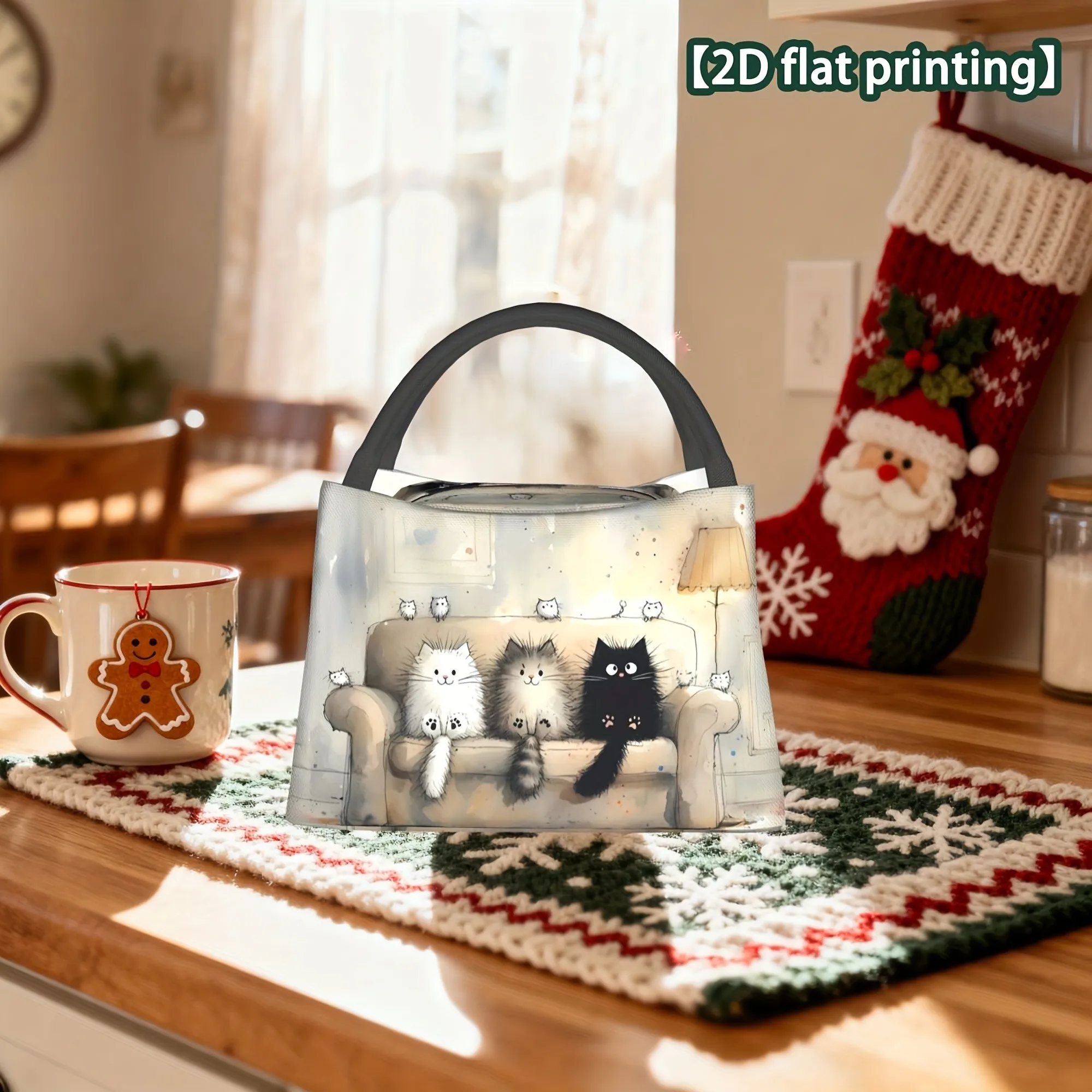 Cats on Sofa Print Insulated Lunch Bag Unisex Reusable Portable for School Office Beach Hiking
Cats on Sofa Print Insulated Lunch Bag Unisex Reusable Portable for School Office Beach Hiking