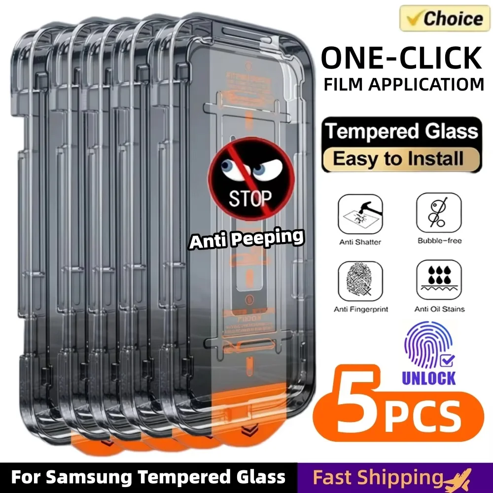 5Pcs Anti-Peeping Screen Protective Film For Samsung Galaxy S21 S22 S23 S24 S25 S26 Ultra S25 Edge S26Ultra S25FE Tempered Glass
5Pcs Anti-Peeping Screen Protective Film For Samsung Galaxy S21 S22 S23 S24 S25 S26 Ultra S25 Edge S26Ultra S25FE Tempered Glass