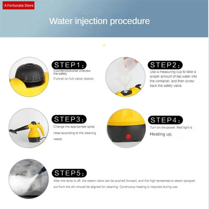 High Pressure Electric Steam Cleaner Portable Handheld Steamer For Multi Purpose Air Conditioner Cleaning EU Plug
High Pressure Electric Steam Cleaner Portable Handheld Steamer For Multi Purpose Air Conditioner Cleaning EU Plug