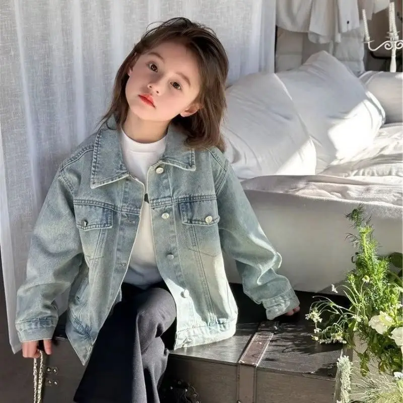 Girls' Casual Loose Denim Jacket Spring Autumn New Style Children's Baby Coat Kids Jeans 90-140cm
Girls' Casual Loose Denim Jacket Spring Autumn New Style Children's Baby Coat Kids Jeans 90-140cm