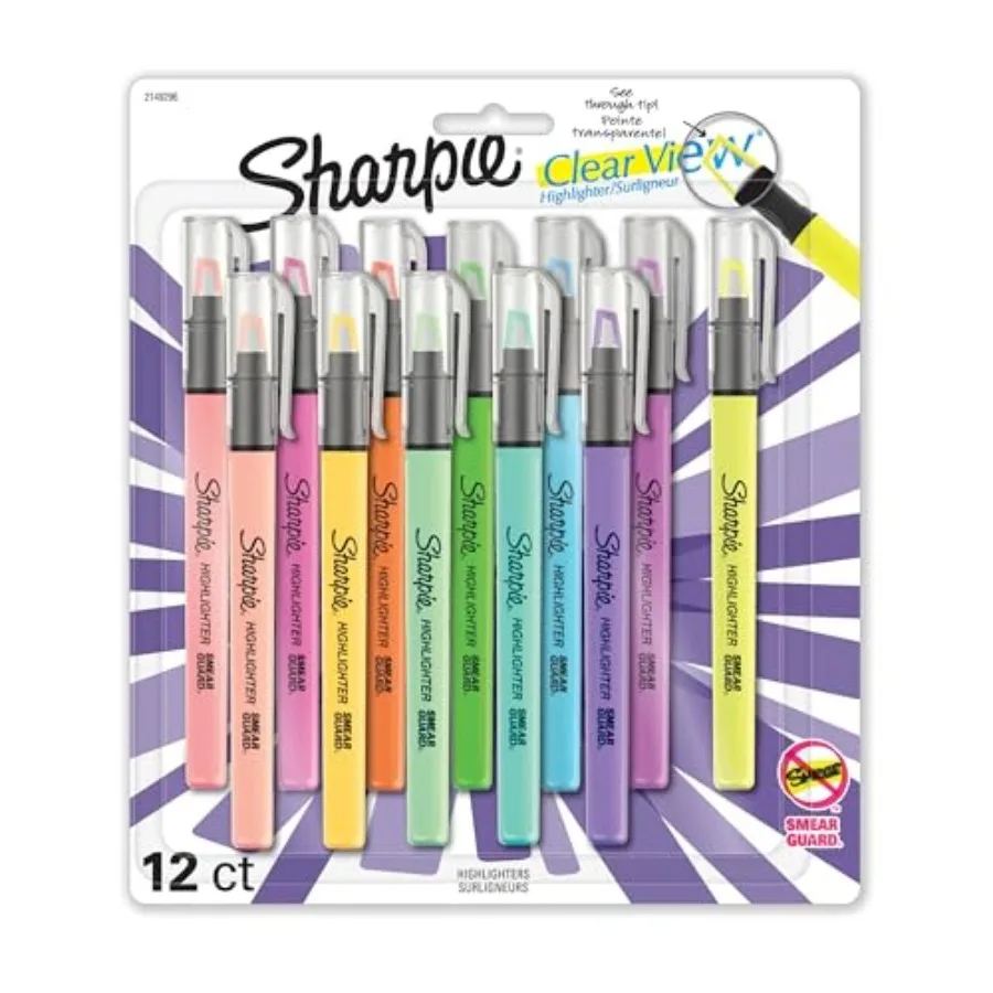 Clear View Highlighters, With See-Through Chisel Tip, Assorted Colors, 2 Count - School, Teacher, Office Supplies
Clear View Highlighters, With See-Through Chisel Tip, Assorted Colors, 2 Count - School, Teacher, Office Supplies