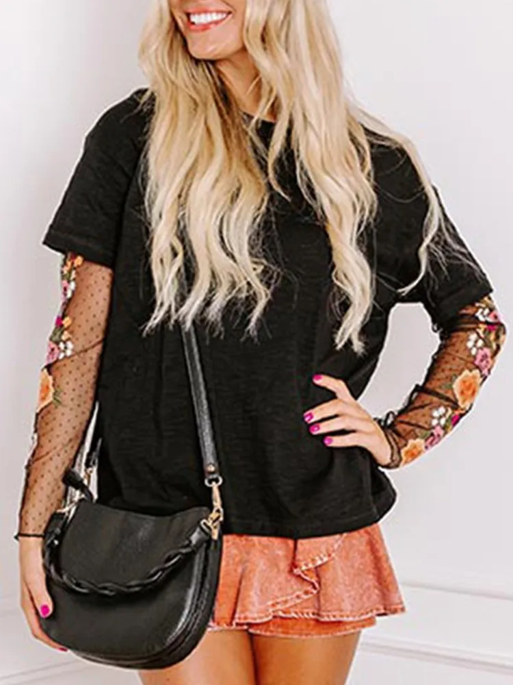New Women Fashion O Neck T-Shirt Lace Long Sleeve Casual Shirts Spring Fall Loose Fit Tops Ladies Solid Color Streetwear Y2K Tee
New Women Fashion O Neck T-Shirt Lace Long Sleeve Casual Shirts Spring Fall Loose Fit Tops Ladies Solid Color Streetwear Y2K Tee