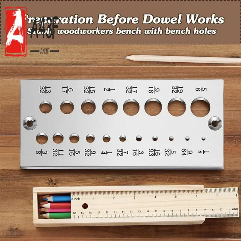 A43F-1 Piece Steel Dowel Plate Wood Dowel Rod Maker Dowel Plate Silver Metal With 19 Holes From 1/8 Inch To 5/8 Inch For Woodwor
A43F-1 Piece Steel Dowel Plate Wood Dowel Rod Maker Dowel Plate Silver Metal With 19 Holes From 1/8 Inch To 5/8 Inch For Woodwor
