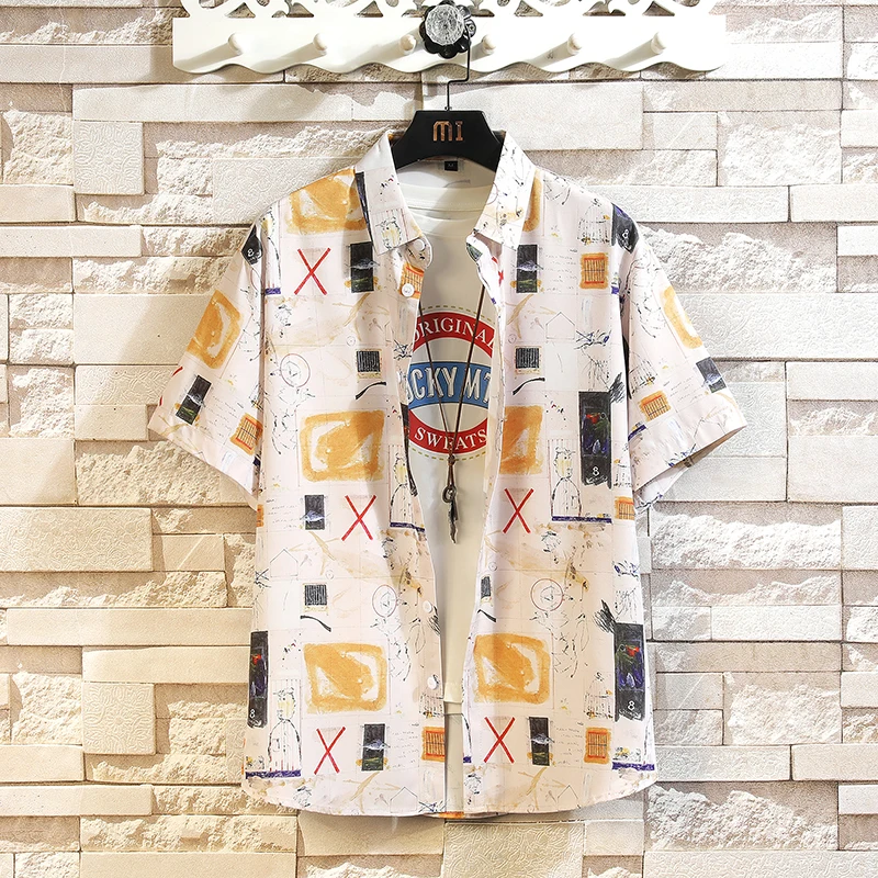 Casual Short Sleeve Shirt Men's Streetwear Fashion Blouse Streetdress Hombre Male Clothing Summer Camisa Men's Shirts New Youth
Casual Short Sleeve Shirt Men's Streetwear Fashion Blouse Streetdress Hombre Male Clothing Summer Camisa Men's Shirts New Youth