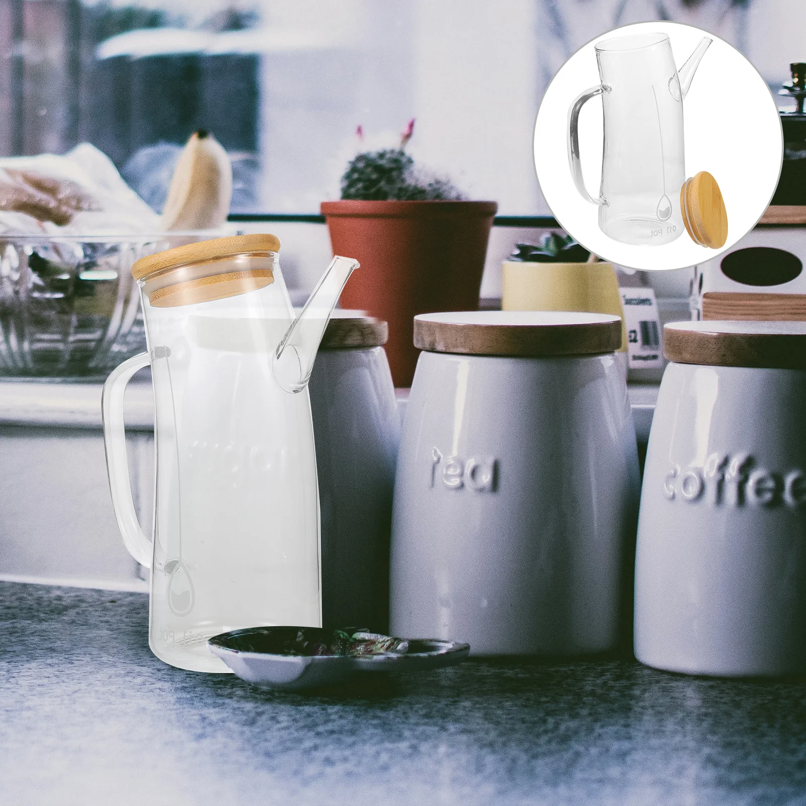 Glass Oil Bottle 550ml Transparent Leak Proof Large Capacity Kitchen Home Soy Sauce Vinegar Dispenser Container Scale Design
Glass Oil Bottle 550ml Transparent Leak Proof Large Capacity Kitchen Home Soy Sauce Vinegar Dispenser Container Scale Design
