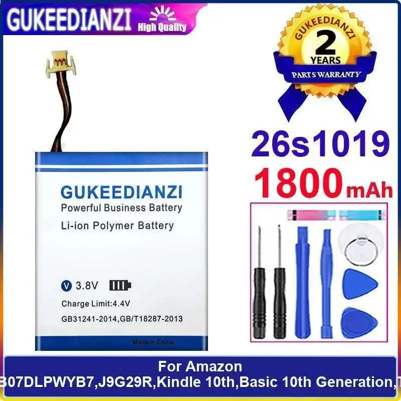Tablet Battery 26S1019 1800Mah For Amazon 53-014490,B07DLPWYB7,J9G29R,Kindle 10Th,Basic 10Th Generation,Touch 2019
Tablet Battery 26S1019 1800Mah For Amazon 53-014490,B07DLPWYB7,J9G29R,Kindle 10Th,Basic 10Th Generation,Touch 2019