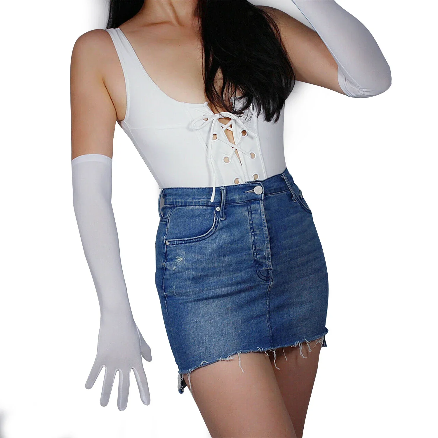 DooWay Women's White Spandex Gloves Stretch 50cm Elbow Long Sun Block UV Protection Wedding Cosplay Costume Evening Opera Glove
DooWay Women's White Spandex Gloves Stretch 50cm Elbow Long Sun Block UV Protection Wedding Cosplay Costume Evening Opera Glove