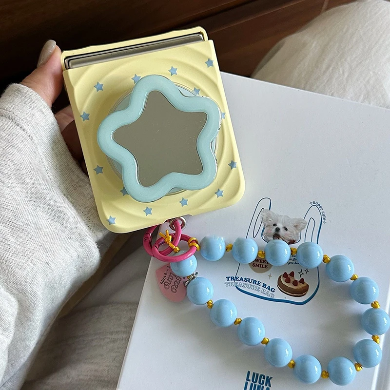 Cute Magnetic Star Mirror Kickstand PC Phone Case With Bead Bracelet for Samsung Z Flip7 Z Flip6 Z Flip5 /Mix Flip/Magic V Flip2
Cute Magnetic Star Mirror Kickstand PC Phone Case With Bead Bracelet for Samsung Z Flip7 Z Flip6 Z Flip5 /Mix Flip/Magic V Flip2