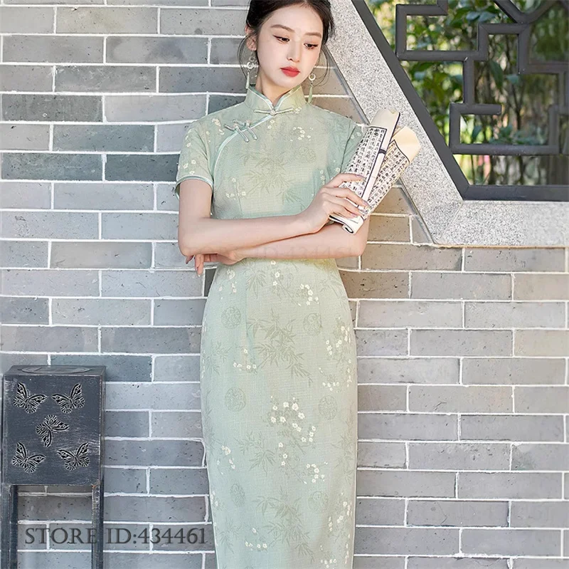 Plus Size Female Cheongsam New Chinese Style Qipao Traditional Clothing Improved Jacquard Mandarin Collar Chinese Dress Vestidos
Plus Size Female Cheongsam New Chinese Style Qipao Traditional Clothing Improved Jacquard Mandarin Collar Chinese Dress Vestidos