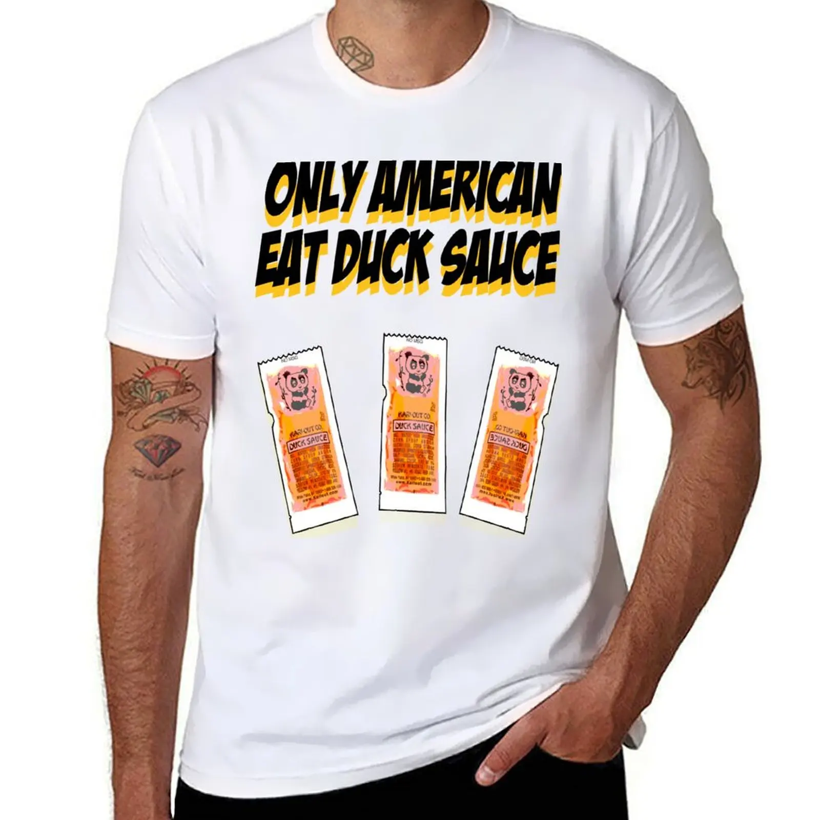 Футболка ONLY AMERICAN EAT DUCK SAUCE, мужские футболки, забавные футболки, хлопковые мужские футболки, повседневная футболка
Футболка ONLY AMERICAN EAT DUCK SAUCE, мужские футболки, забавные футболки, хлопковые мужские футболки, повседневная футболка