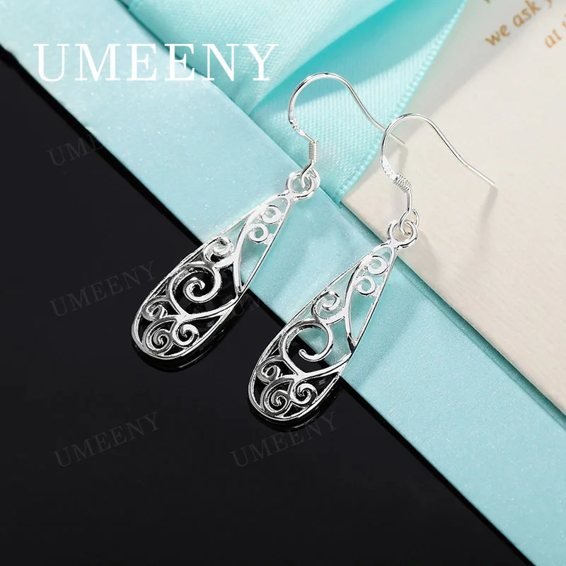 925 Sterling Silver Delicate Teardrop Openwork Earrings, Women's Fashion Accessories, Party Jewelry, Wedding
925 Sterling Silver Delicate Teardrop Openwork Earrings, Women's Fashion Accessories, Party Jewelry, Wedding
