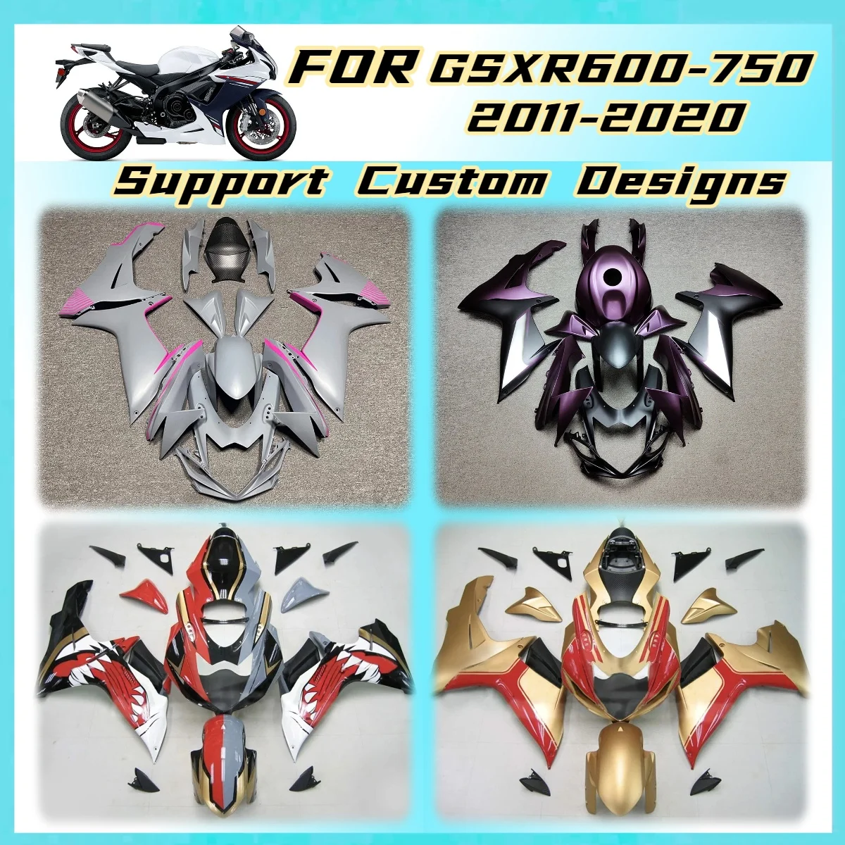 Perfect Fitment for Suzuki GSXR600 GSXR750 2011-2020 Ready to Install Cowling Injection Fairings GSXR 600 750 11-20 Fairing Kit
Perfect Fitment for Suzuki GSXR600 GSXR750 2011-2020 Ready to Install Cowling Injection Fairings GSXR 600 750 11-20 Fairing Kit