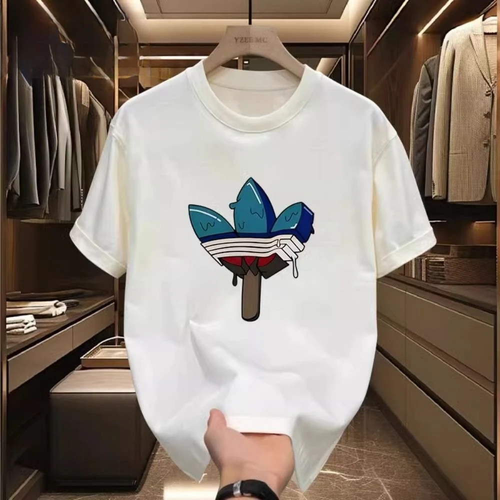 Summer Short-sleeved T-shirt Men's Casual Pure Cotton Round Neck Trendy Brand Loose Top T-shirt Men's Women's Sports and Leisure
Summer Short-sleeved T-shirt Men's Casual Pure Cotton Round Neck Trendy Brand Loose Top T-shirt Men's Women's Sports and Leisure