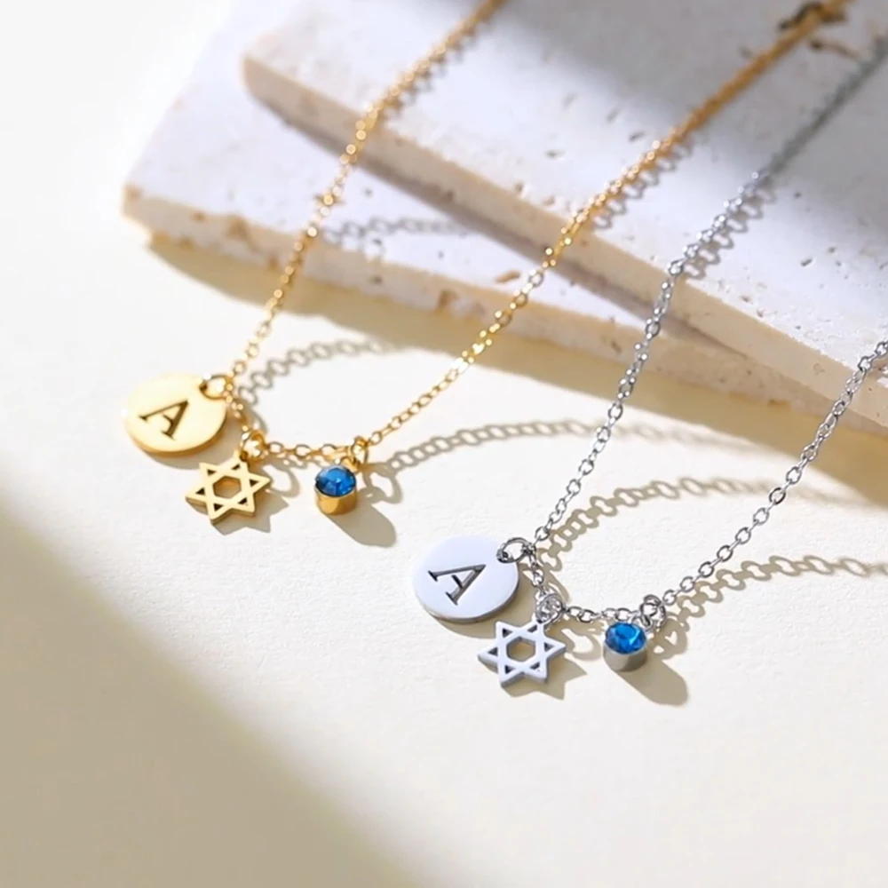 Custom Letter Necklace with Star of David Birthstone Zircon Pendant Personalized Name Initials Charm Jewelry Birthday Gifts 2026
Custom Letter Necklace with Star of David Birthstone Zircon Pendant Personalized Name Initials Charm Jewelry Birthday Gifts 2026