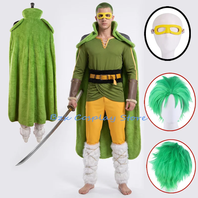 Green Plush Zoro Cosplay 2026 Anime Costume Man Roronoa Uniform Cloak Coat Pants Eye Mask Wig Set Halloween Play Outfit Clothes
Green Plush Zoro Cosplay 2026 Anime Costume Man Roronoa Uniform Cloak Coat Pants Eye Mask Wig Set Halloween Play Outfit Clothes