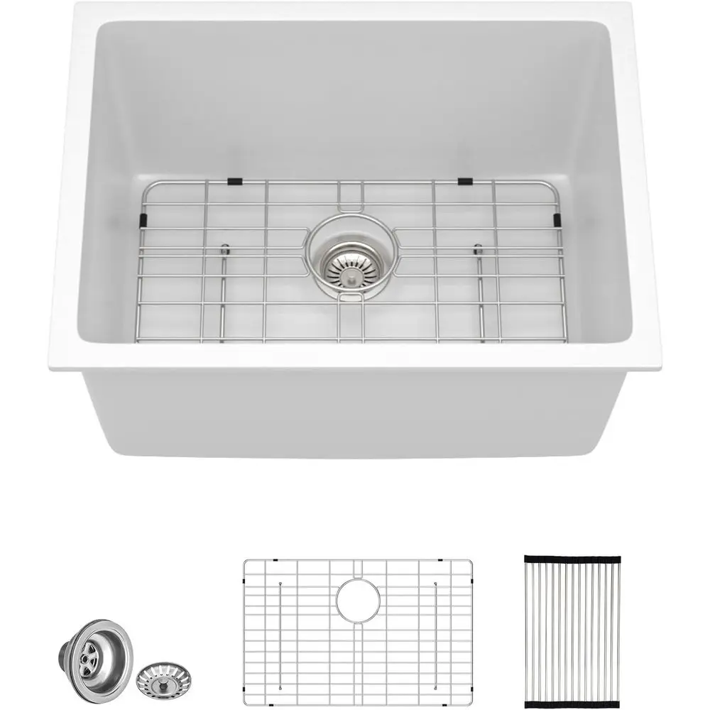 24 Granite Composite Laundry Sink 24x18 Inch Undermount White Laundry Room Sink 12 Inch Deep Utility Sinks Under Counter Sinks w
24 Granite Composite Laundry Sink 24x18 Inch Undermount White Laundry Room Sink 12 Inch Deep Utility Sinks Under Counter Sinks w