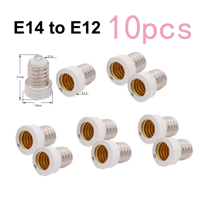 10pcs E14 to E12 Power Adapter Converter Lamp Holder Base Socket for LED Light Bulb Extend Extension Plug
10pcs E14 to E12 Power Adapter Converter Lamp Holder Base Socket for LED Light Bulb Extend Extension Plug