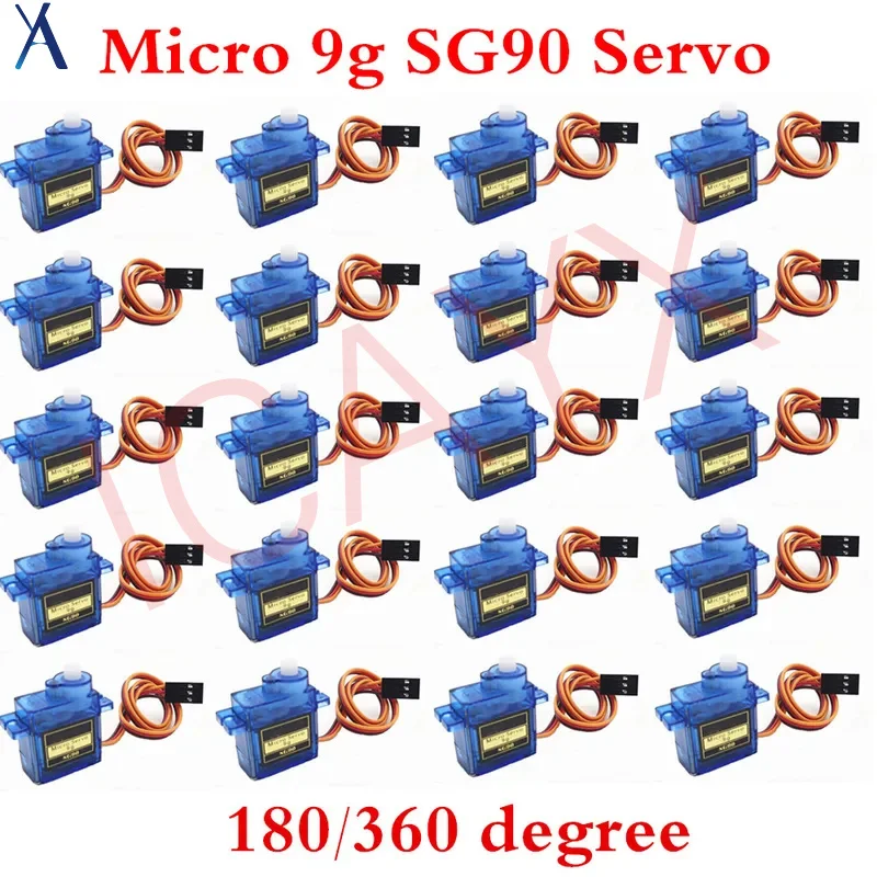 2/5/10/20pcs SG90 Servo motor micro 9g 180 360 degree mount SG90 kit without metal gear pro RC Car Toy Airplane Arduino UNO DIY 
2/5/10/20pcs SG90 Servo motor micro 9g 180 360 degree mount SG90 kit without metal gear pro RC Car Toy Airplane Arduino UNO DIY