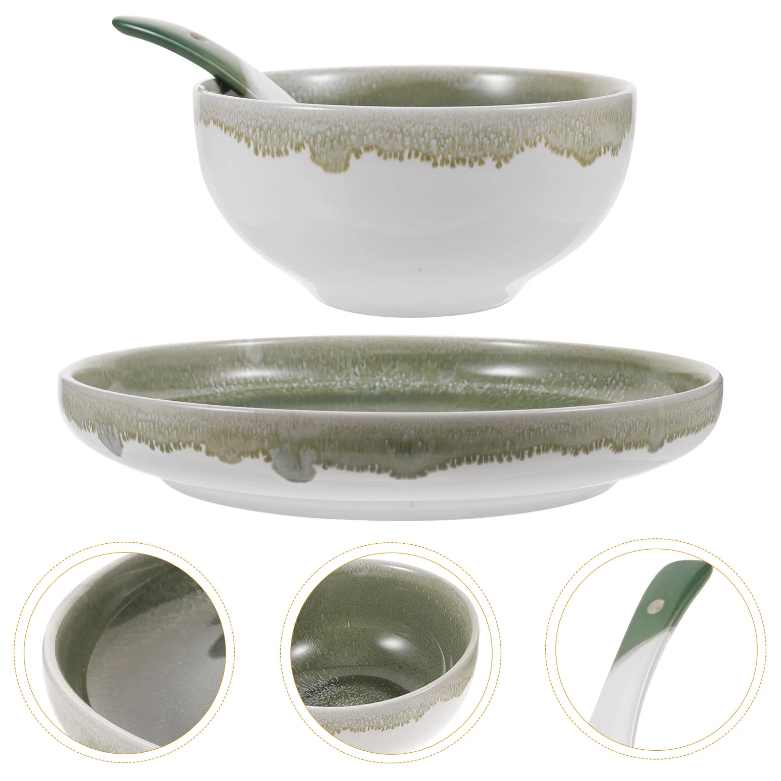 1Set Ceramic Dinnerware Kit Delicate Vintage Pattern Practical Multi-Function Dinnerware Set Single Person Tableware Kit
1Set Ceramic Dinnerware Kit Delicate Vintage Pattern Practical Multi-Function Dinnerware Set Single Person Tableware Kit