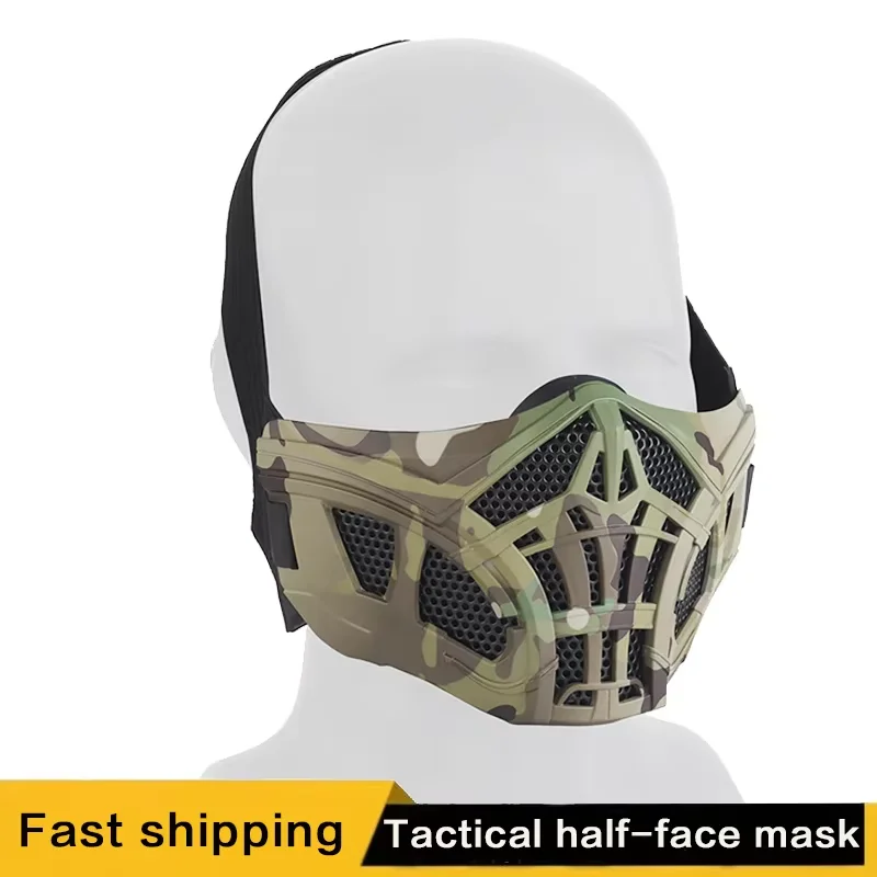 Tactical half-face mask. Air gun safety protection mask for hunting shooting, CS war game Halloween party
Tactical half-face mask. Air gun safety protection mask for hunting shooting, CS war game Halloween party