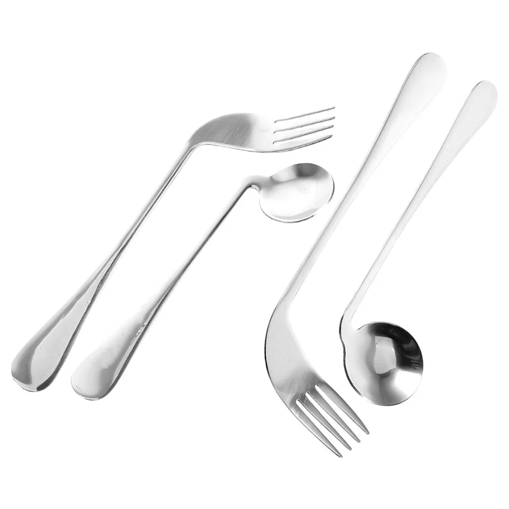 1 set Elbow Spoon Fork Set Angled Feeding Utensils Stainless Steel Lightweight Self feeding Silverware For Patients
1 set Elbow Spoon Fork Set Angled Feeding Utensils Stainless Steel Lightweight Self feeding Silverware For Patients