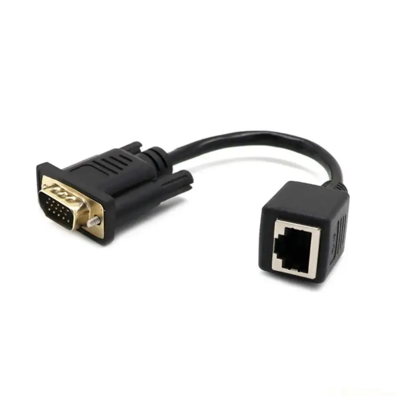 E56B VGA to RJ45 Adapters Cord 15cm/5.9in VGA to RJ45 Ethernet Port Converters Wire
E56B VGA to RJ45 Adapters Cord 15cm/5.9in VGA to RJ45 Ethernet Port Converters Wire