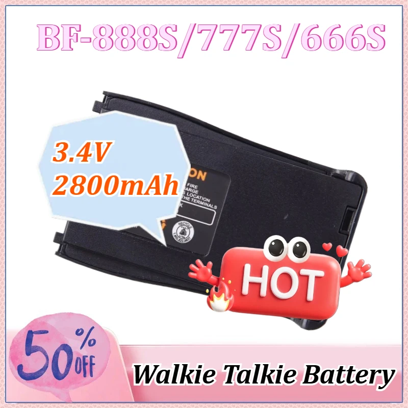 New 3.4V 2800mAh Upgraded BL-1 Lithium Battery for Baofeng BF-888S/777S/666S Walkie Talkie Battery Rechargeable Batteries
New 3.4V 2800mAh Upgraded BL-1 Lithium Battery for Baofeng BF-888S/777S/666S Walkie Talkie Battery Rechargeable Batteries