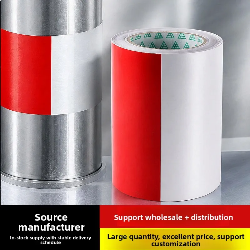 Red White Reflective Tape for Traffic Safety Bollard Post Warning Stripe Adhesive Film
Red White Reflective Tape for Traffic Safety Bollard Post Warning Stripe Adhesive Film