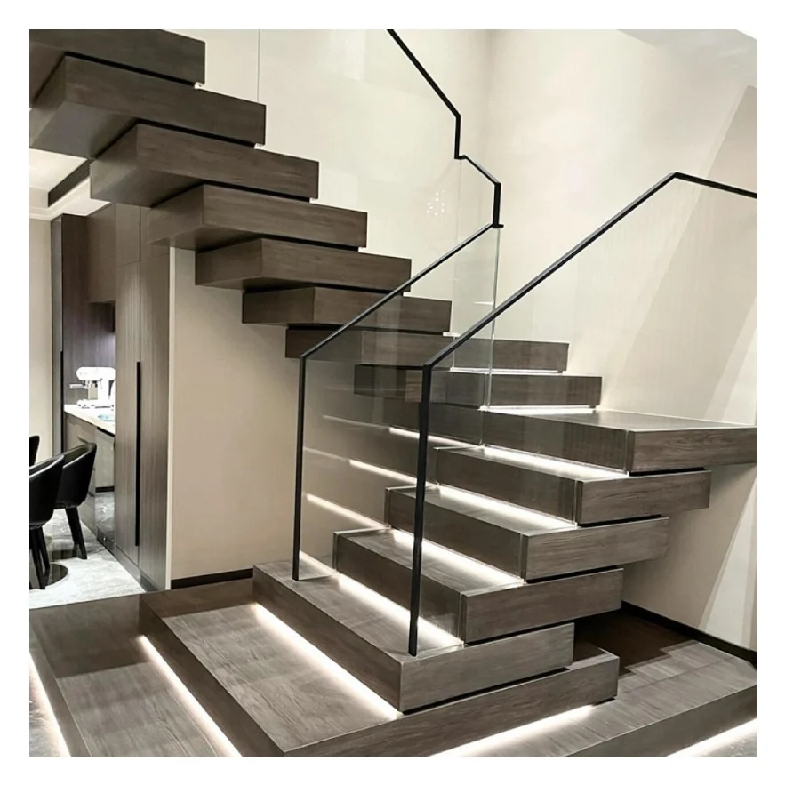 High Quality Solid Wood Interior Staircase Villa Staircase Modern Design
High Quality Solid Wood Interior Staircase Villa Staircase Modern Design