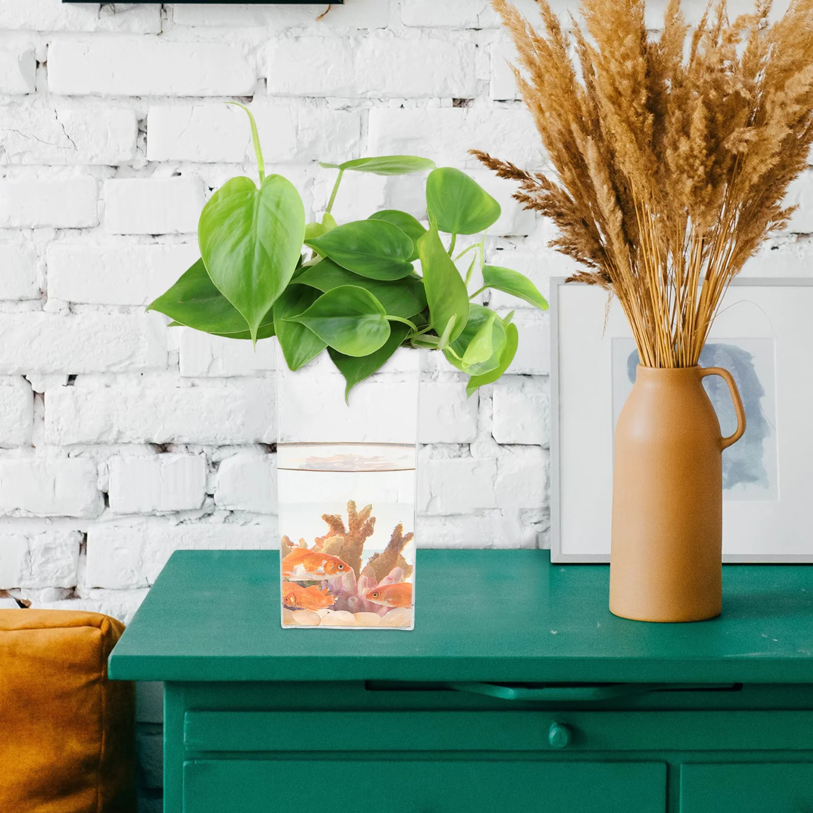 Transparent Small Fish Tank Plastic Desktop Betta Aquarium Micro Landscape Decorative Vase Small Fish Tank Flower Vase
Transparent Small Fish Tank Plastic Desktop Betta Aquarium Micro Landscape Decorative Vase Small Fish Tank Flower Vase