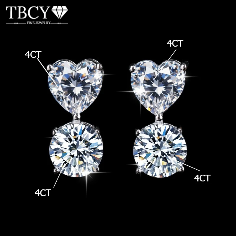 TBCYD 16ct D Color Heart Cut Moissanite Diamond Earrings For Women S925 Silver Plated Luxury Fine Jewelry Gifts
TBCYD 16ct D Color Heart Cut Moissanite Diamond Earrings For Women S925 Silver Plated Luxury Fine Jewelry Gifts