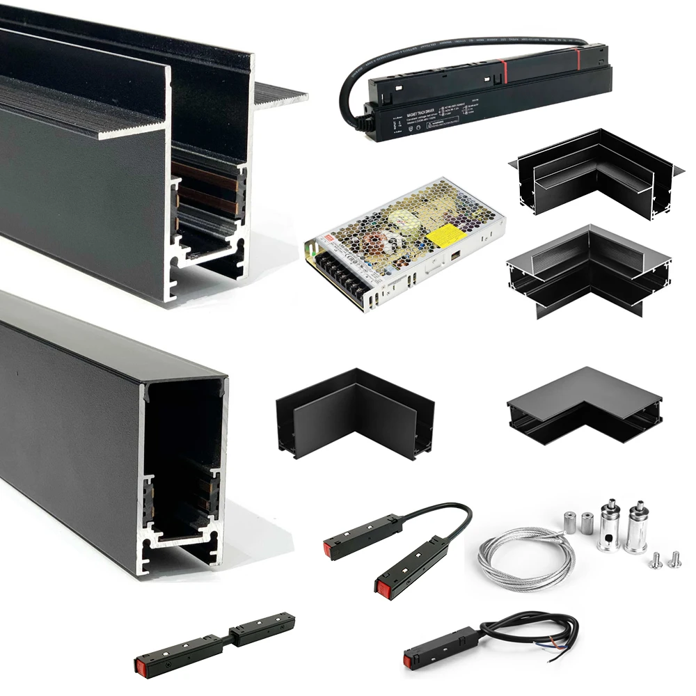 2 Meter Magnetic Track Accessories Connector DC48V Power Supply Surface Mounted Recessed 2m Rail For LED Magnetic Track Light
2 Meter Magnetic Track Accessories Connector DC48V Power Supply Surface Mounted Recessed 2m Rail For LED Magnetic Track Light