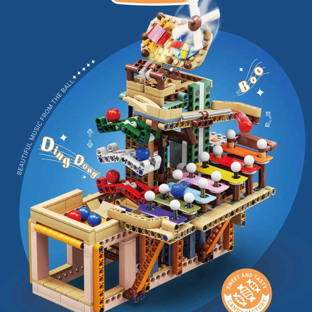 MOC Colorful Candy Factory Building Blocks Set Electric Automatic Ball Desk Decor Puzzle Intelligence Toys For Kid Birthday Gift
MOC Colorful Candy Factory Building Blocks Set Electric Automatic Ball Desk Decor Puzzle Intelligence Toys For Kid Birthday Gift