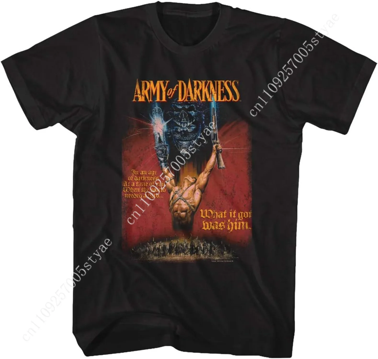 Army of Darkness Horror Comedy Film Movie What It Got Was Him Poster T-Shirt Tee
Army of Darkness Horror Comedy Film Movie What It Got Was Him Poster T-Shirt Tee