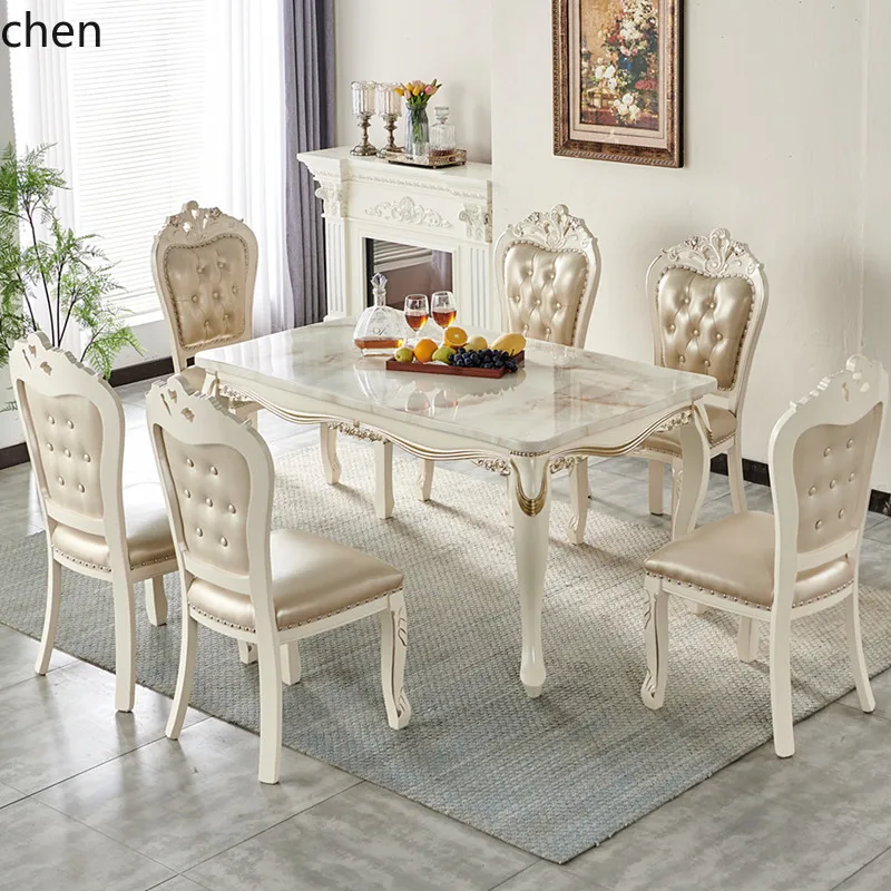 YXY dining table and chair combination marble simple small apartment household rectangular solid wood dining table
YXY dining table and chair combination marble simple small apartment household rectangular solid wood dining table