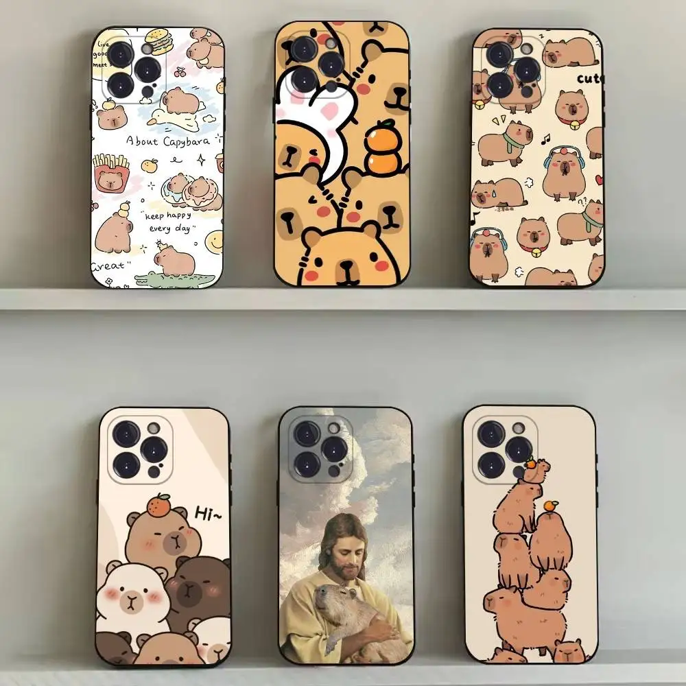Cute Capybara Phone Case For iPhone 16,15,14,13,12,11,Pro,Max,Plus,X,XS,SE4,E,Mini,Soft Black Case
Cute Capybara Phone Case For iPhone 16,15,14,13,12,11,Pro,Max,Plus,X,XS,SE4,E,Mini,Soft Black Case