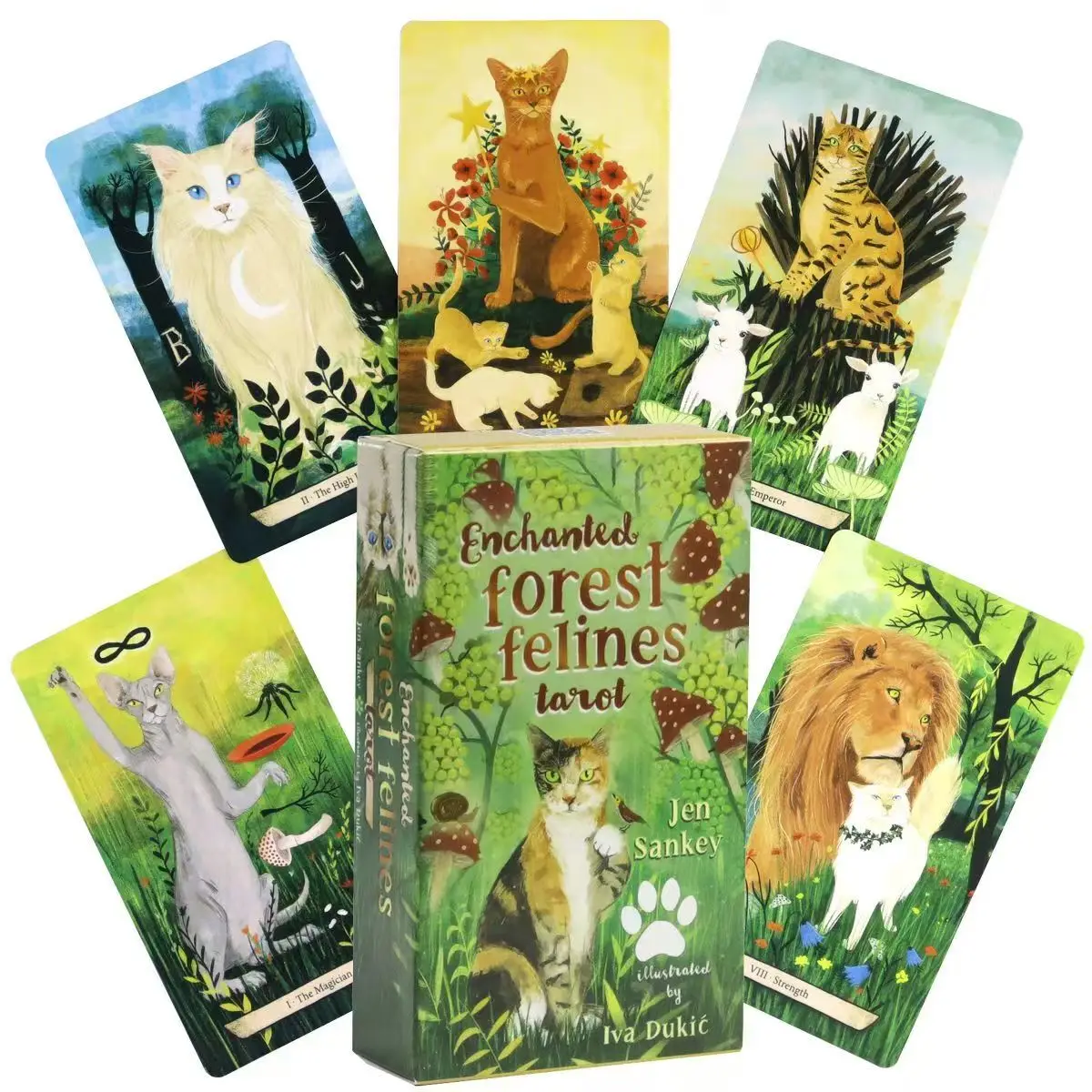 10.3*6cm Enchanted Forest Felines Tarot Deck 78 Pcs Tarot Cards Based on Rider System Experience The Power of Cat-omancy
10.3*6cm Enchanted Forest Felines Tarot Deck 78 Pcs Tarot Cards Based on Rider System Experience The Power of Cat-omancy
