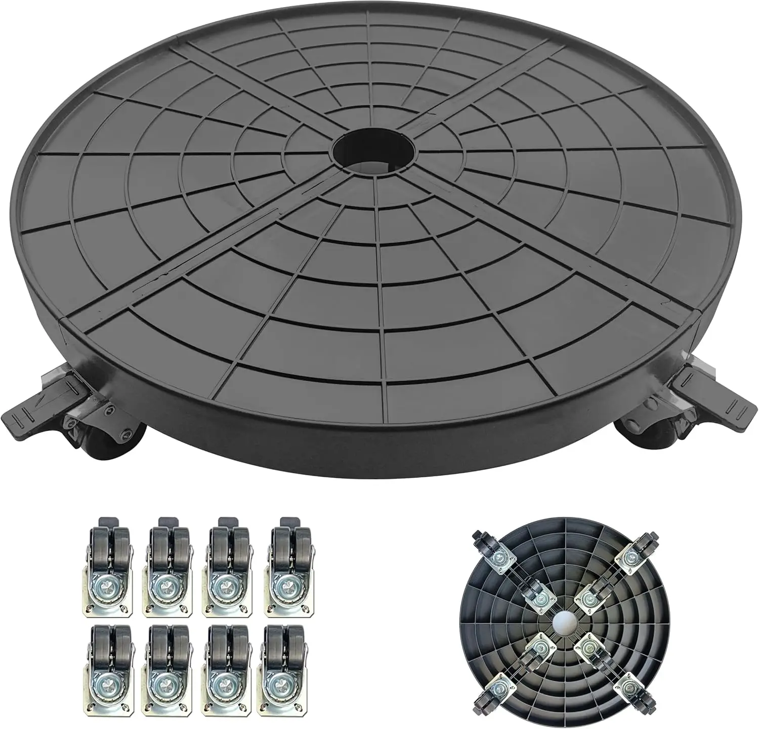 20 Inch Heavy Duty Plant Caddy with 360° Lockable Wheels, 600 Lbs Capacity, Black Rolling Stand for Indoor Outdoor Use
20 Inch Heavy Duty Plant Caddy with 360° Lockable Wheels, 600 Lbs Capacity, Black Rolling Stand for Indoor Outdoor Use