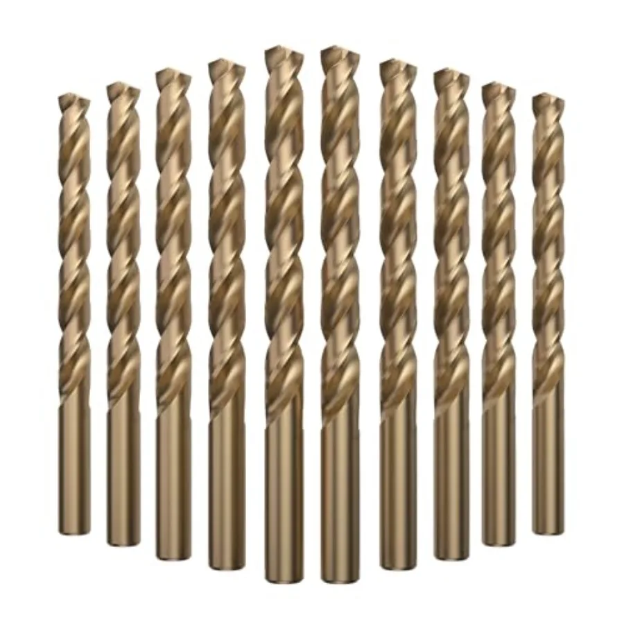 M3 Cobalt HSS Jobber Length Twist Drill Bit with Straight Shank Heavy Duty Drilling for Cast Iron Heat-Treated Steel Stainless
M3 Cobalt HSS Jobber Length Twist Drill Bit with Straight Shank Heavy Duty Drilling for Cast Iron Heat-Treated Steel Stainless