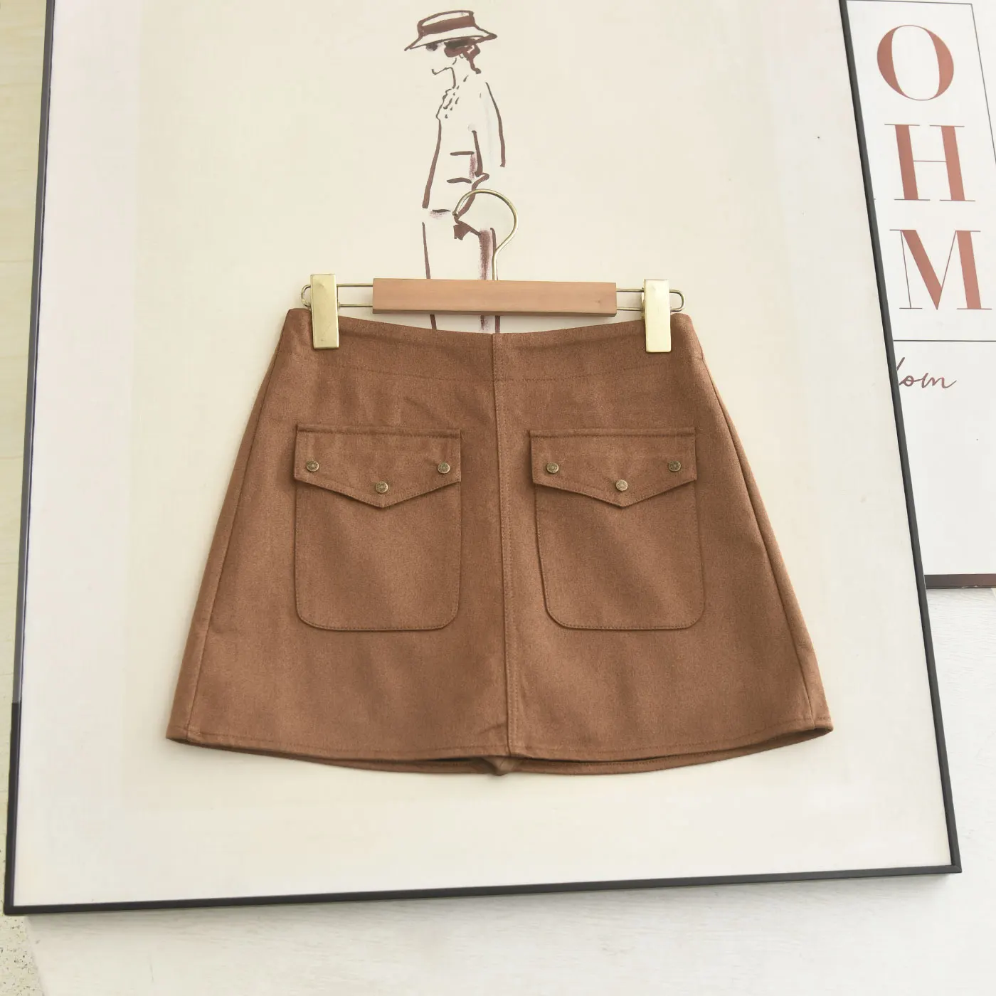 High Waist A-Line Skirt in Suede Coffee Color Retro Barn Sle Slimming ort Skirt for Women Daily Wear
High Waist A-Line Skirt in Suede Coffee Color Retro Barn Sle Slimming ort Skirt for Women Daily Wear