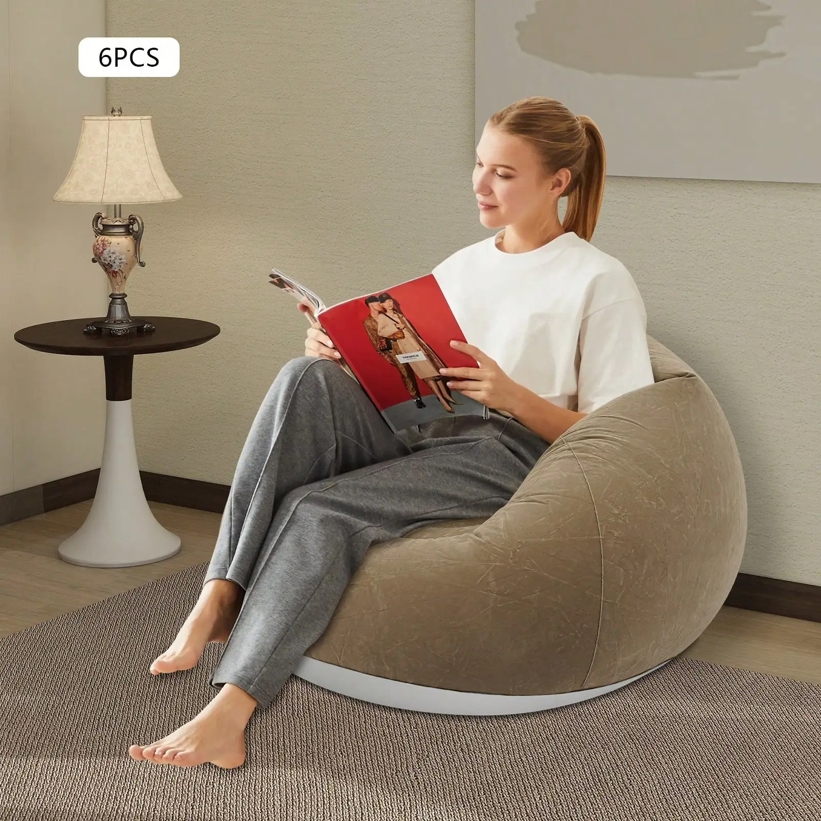 6 Pcs Inflatable Bean Bag Chairs, Outdoor Blow Up Camping Chairs, Inflatable Lazy Sofa Folding Portable Bean Bag Loungers Couch
6 Pcs Inflatable Bean Bag Chairs, Outdoor Blow Up Camping Chairs, Inflatable Lazy Sofa Folding Portable Bean Bag Loungers Couch