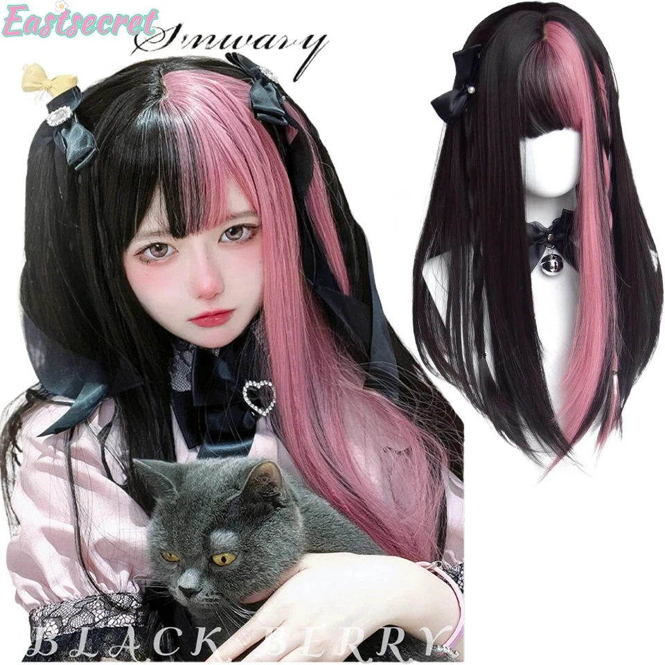 EASTSECRET Long Body Wave Ombre Black Pink Cosplay Wigs Heat Resistant Synthetic Wigs With Bangs Natural Lolita Wigs For Women
EASTSECRET Long Body Wave Ombre Black Pink Cosplay Wigs Heat Resistant Synthetic Wigs With Bangs Natural Lolita Wigs For Women