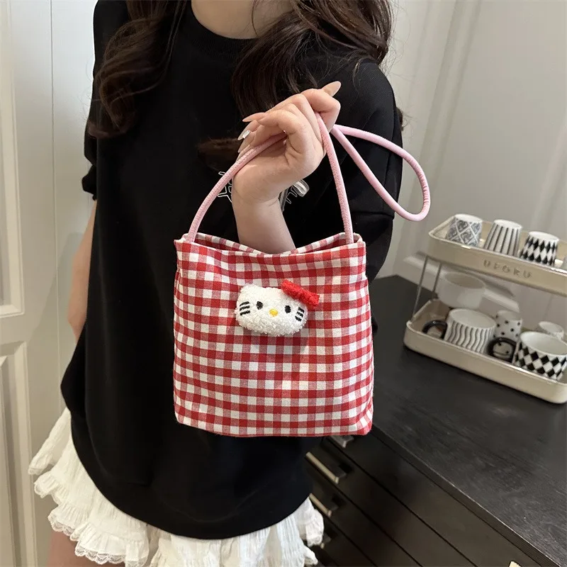 Hello Kitty Plaid Shoulder Bag Cartoon Cute Canvas Women Casual Large Capacity Crossbody Stylish Shopping Bag Li Laowu Wholesale
Hello Kitty Plaid Shoulder Bag Cartoon Cute Canvas Women Casual Large Capacity Crossbody Stylish Shopping Bag Li Laowu Wholesale